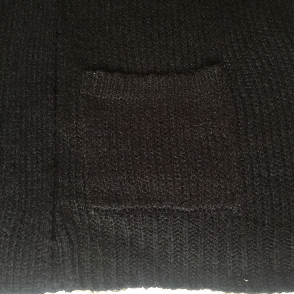 NWT Andrea Jovine Open Cardigan Sweater AJ Fair Isle Chevron Knit Black White XL - Picture 5 of 5